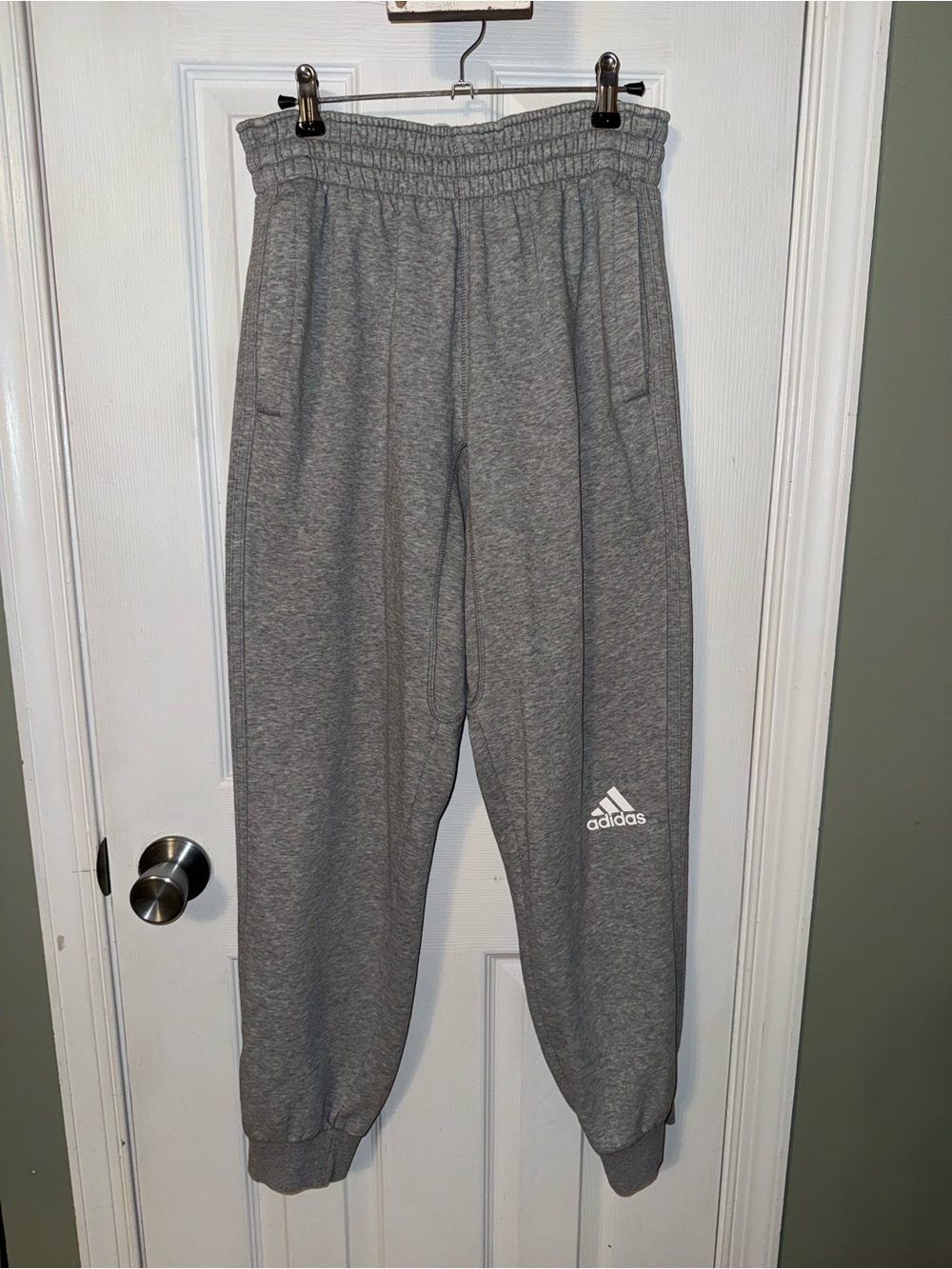 Adidas Gray Elastic Waist Joggers sz S